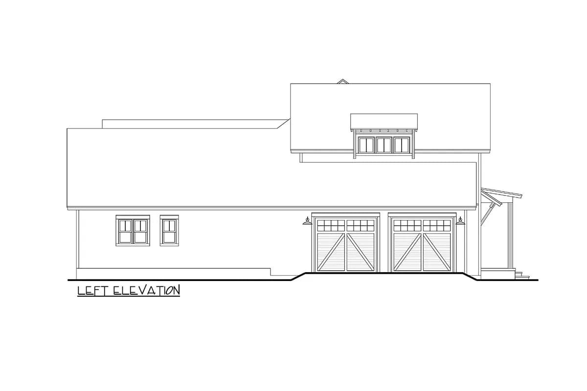 4-Bedroom Modern Farmhouse House Plan with a Bonus Room Over the Garage (2,742 Sq. Ft. Floor Plan) 10 the bonus room over the garage is the only room upstairs 1