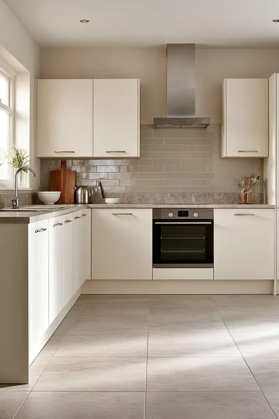 Light Colored Kitchen Cabinets: 7 Ways to Get Bright Without Going Cold 16 the countertop decides whether light cabinets read cream or dirty 1