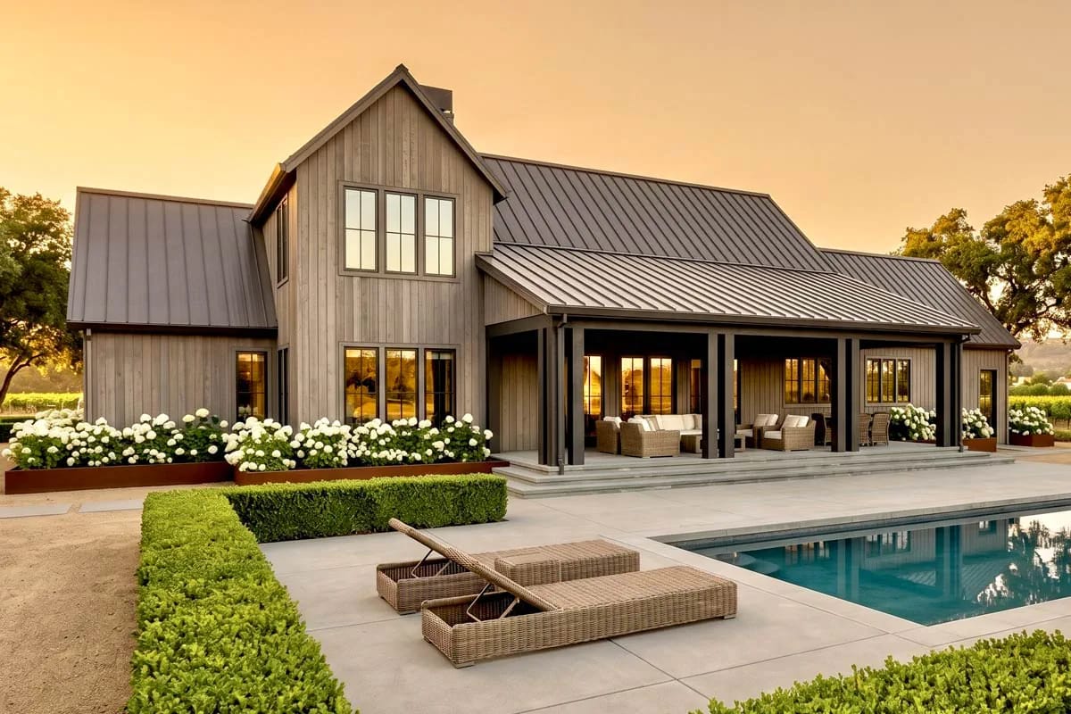 the covered rear porch is the real front of this house 1