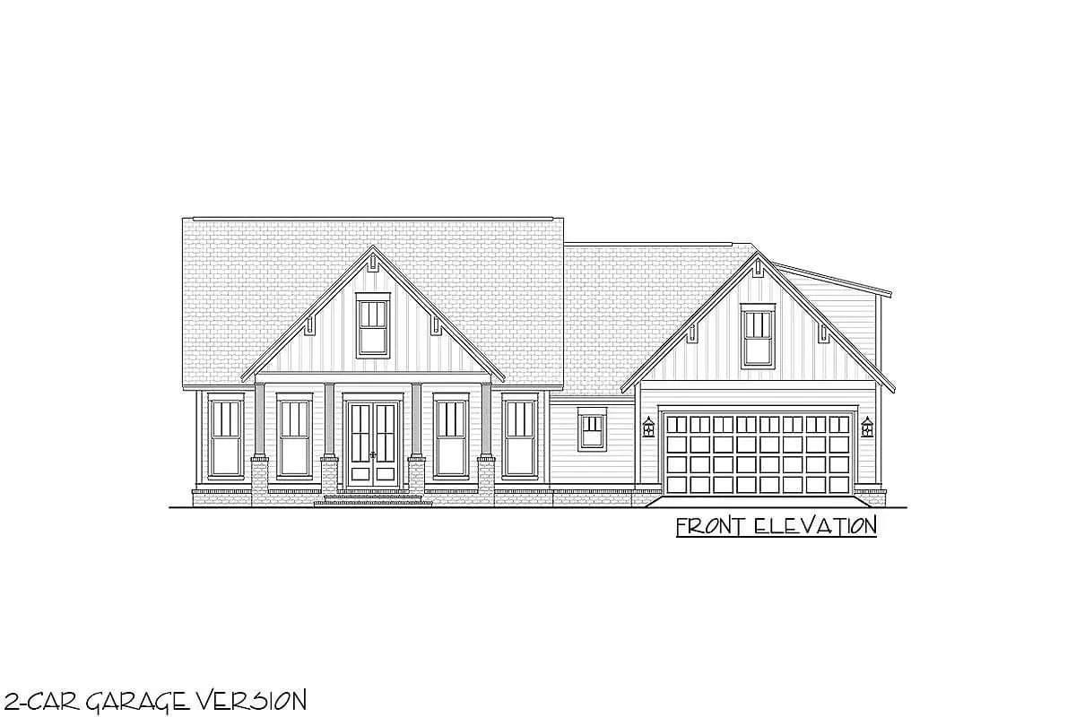 the front-garage option is a different house from the street 1