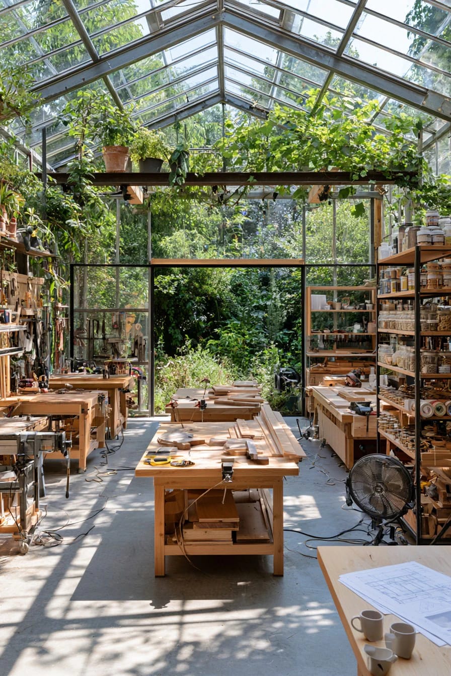 Workshop Studio Ideas for People Who Actually Make Things 15 the greenhouse studio is real, and it will cook you in july 1