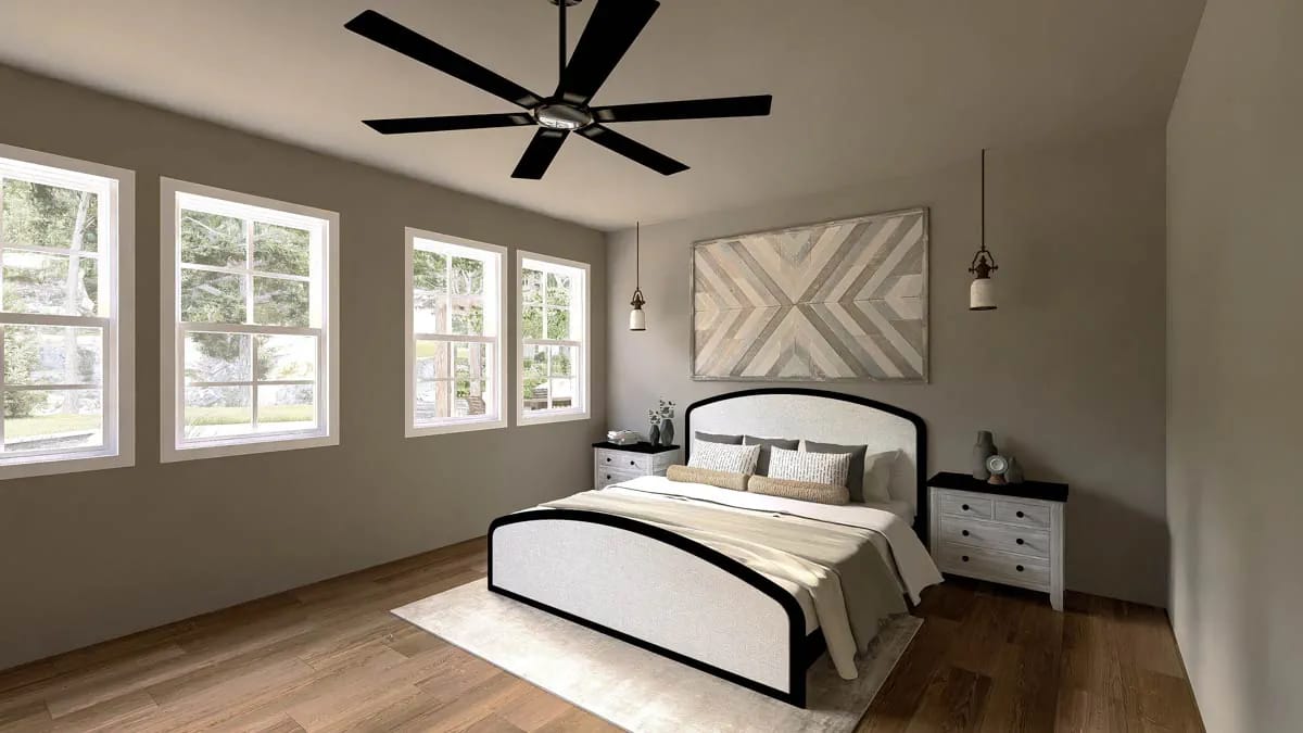 the master suite stays downstairs, and that is the plan's best decision 1