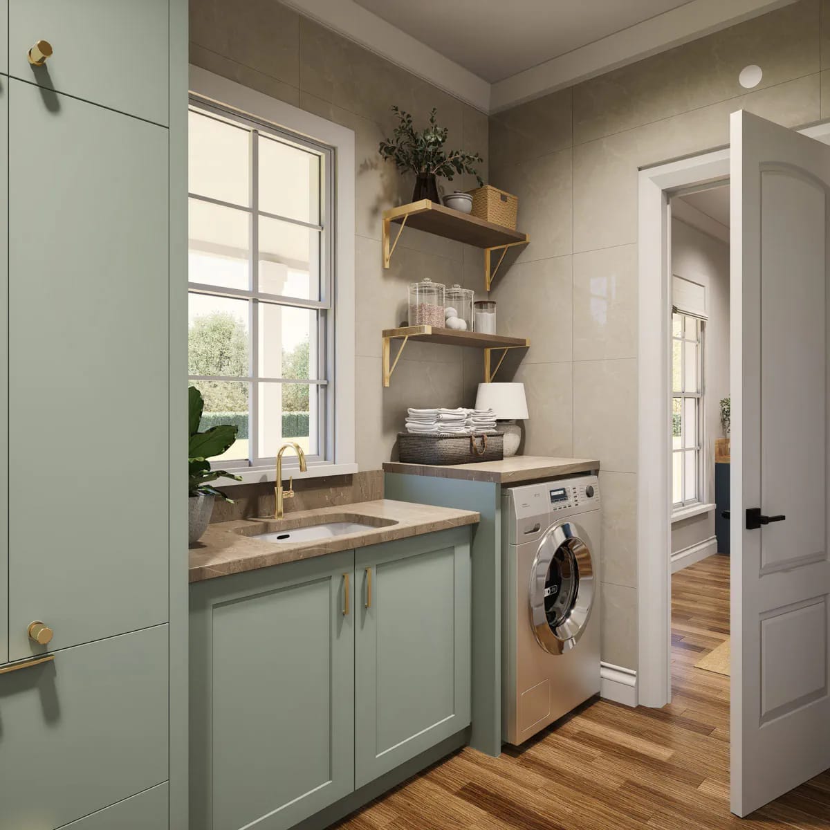 the utility room is the mudroom, the laundry and the only door in from the garage 1
