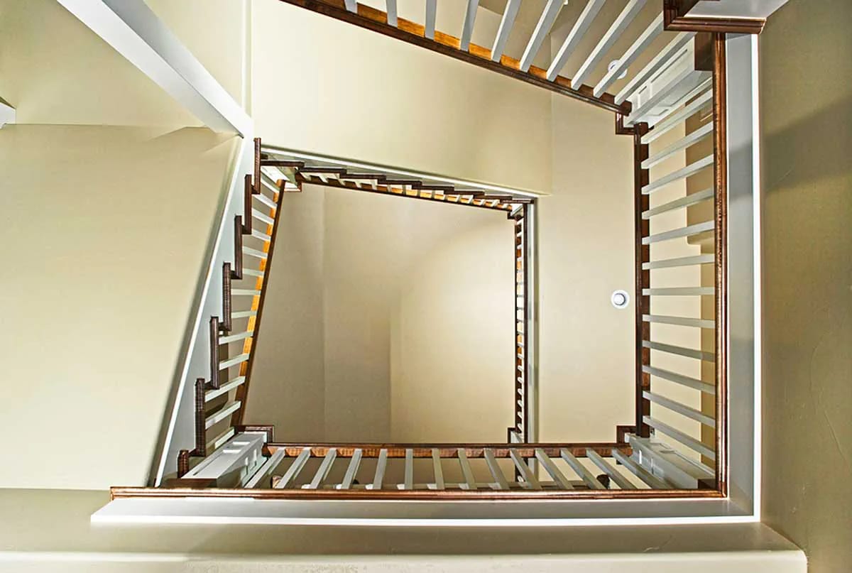 three bedrooms, a loft, and one stairwell doing all three levels 1