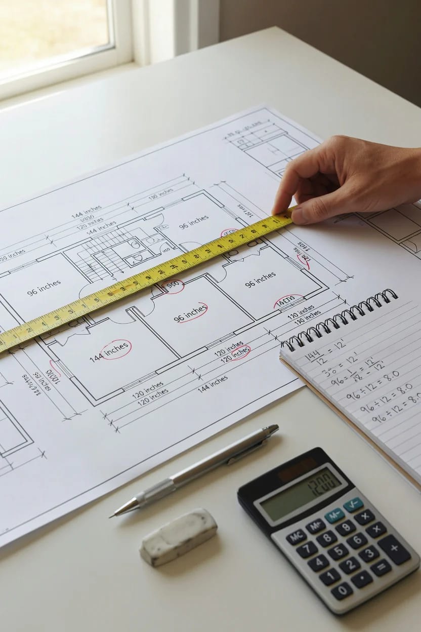 How to Read a Floor Plan Without Getting Fooled by It 5 turning drawing inches into real feet 1