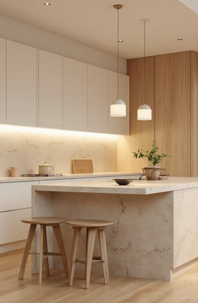 warm light at 2700k, in three layers, or the timber goes grey after dark 1