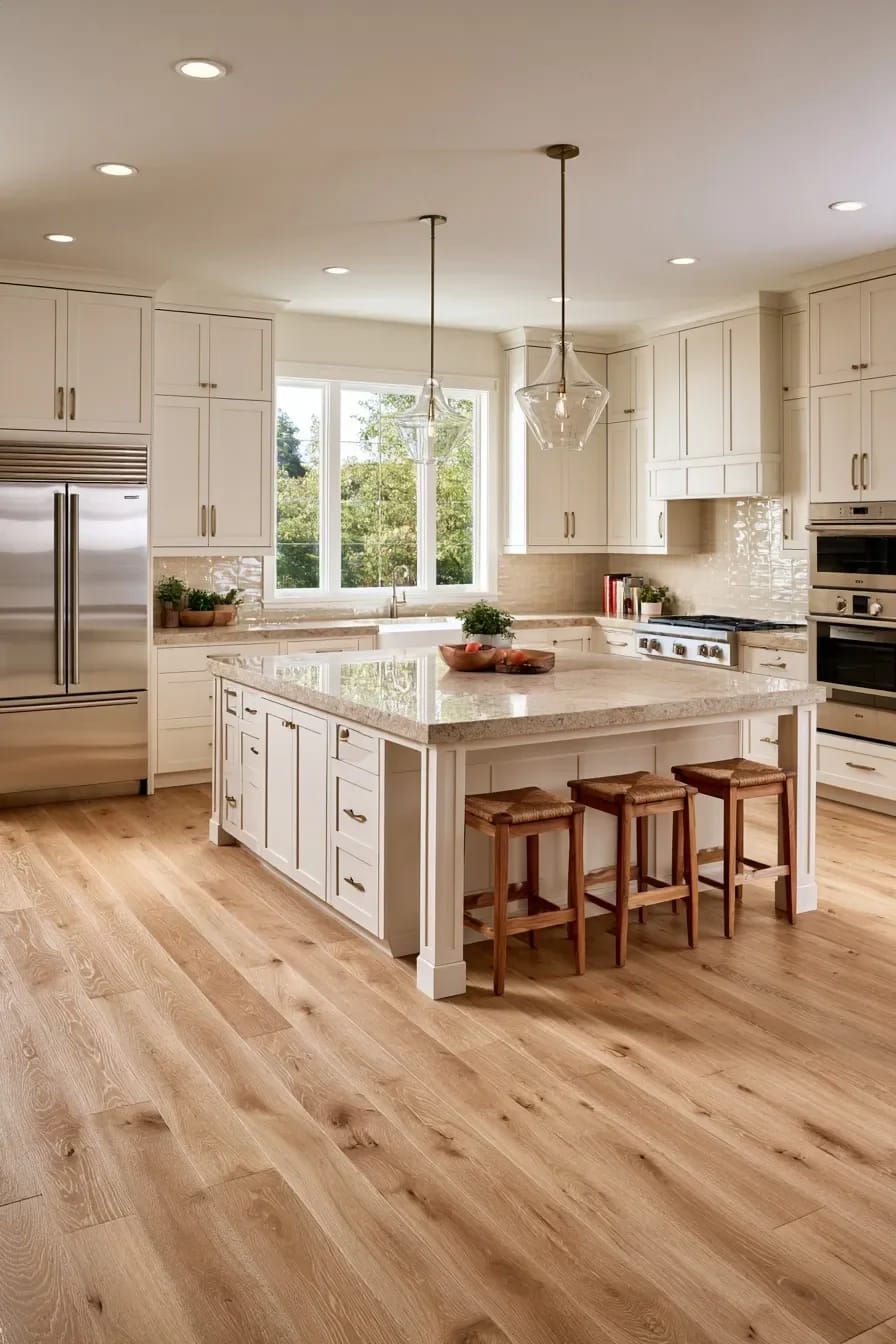 Light Colored Kitchen Cabinets: 7 Ways to Get Bright Without Going Cold 3 warm off-white cabinets beat true white in almost every kitchen 1
