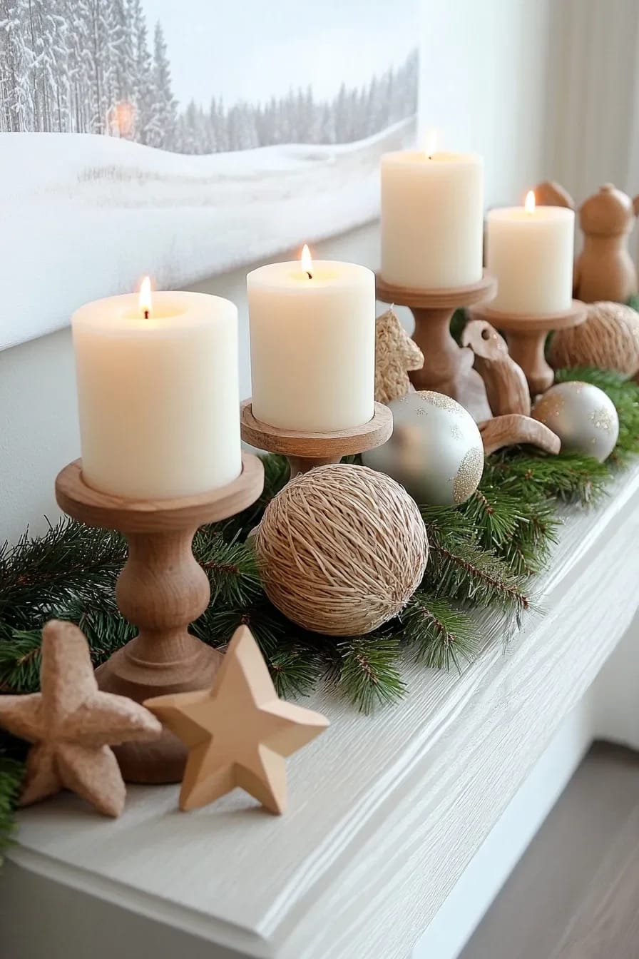 Scandinavian Christmas Decor With Pale Wood and Straw Ornaments That Reads Nordic, Not Rustic 25 warm the light down to 2200k and get it off the ceiling 1