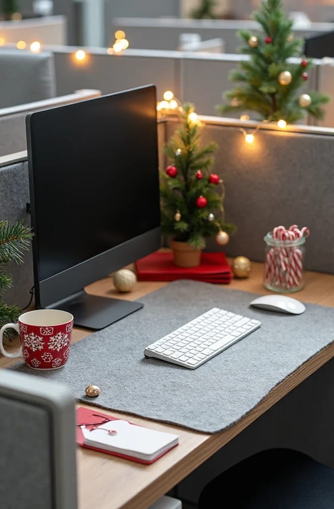 wrap the cable snake in velvet ribbon and the desk reads decorated 1
